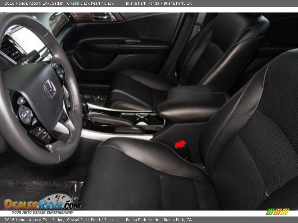2016 Honda Accord EX-L Sedan Crystal Black Pearl / Black Photo #3