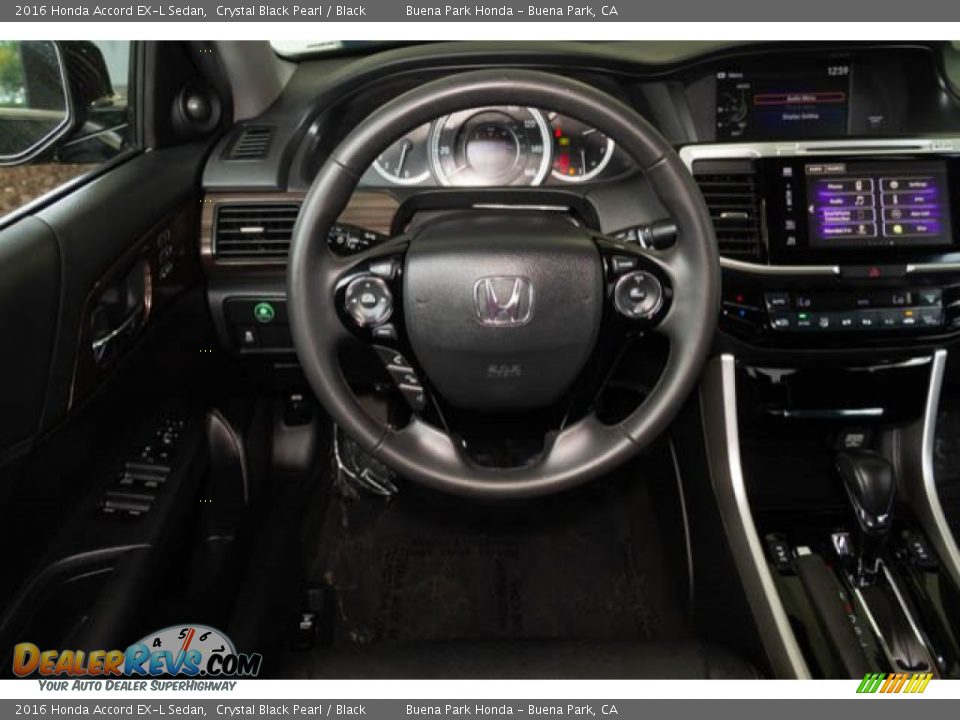 2016 Honda Accord EX-L Sedan Crystal Black Pearl / Black Photo #5