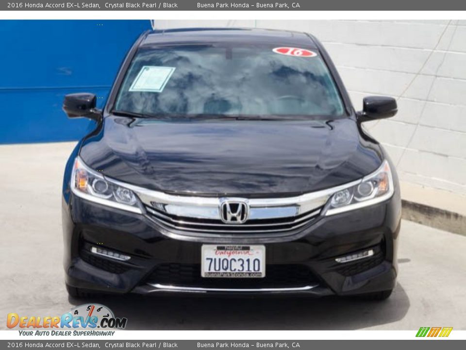 2016 Honda Accord EX-L Sedan Crystal Black Pearl / Black Photo #7