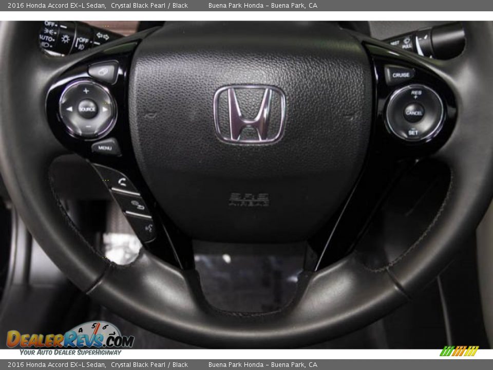 2016 Honda Accord EX-L Sedan Crystal Black Pearl / Black Photo #13