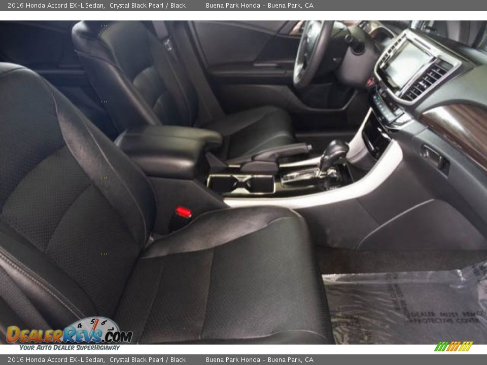 2016 Honda Accord EX-L Sedan Crystal Black Pearl / Black Photo #22
