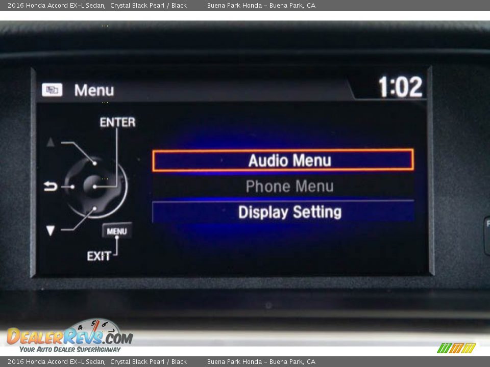 2016 Honda Accord EX-L Sedan Crystal Black Pearl / Black Photo #24