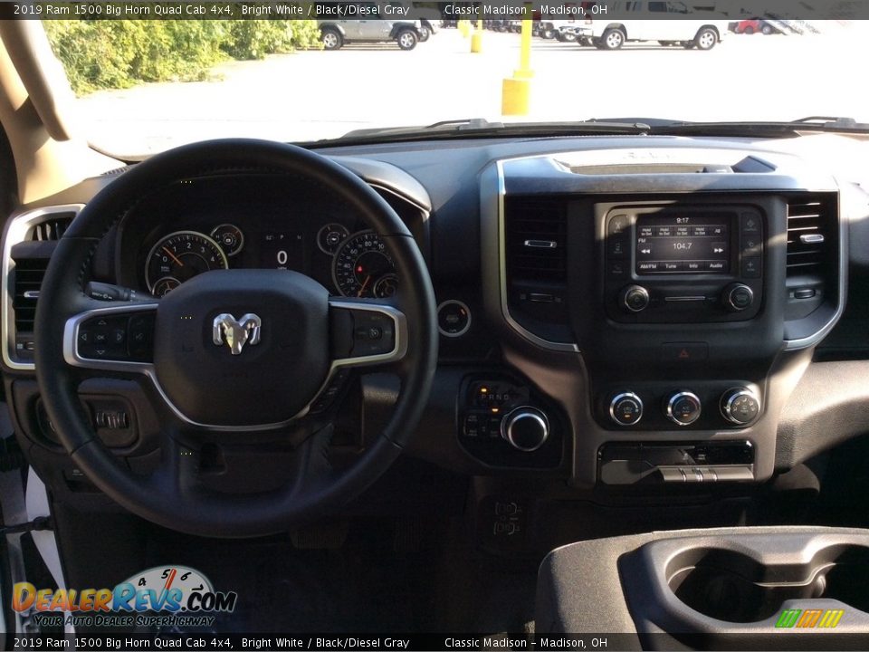 2019 Ram 1500 Big Horn Quad Cab 4x4 Bright White / Black/Diesel Gray Photo #2