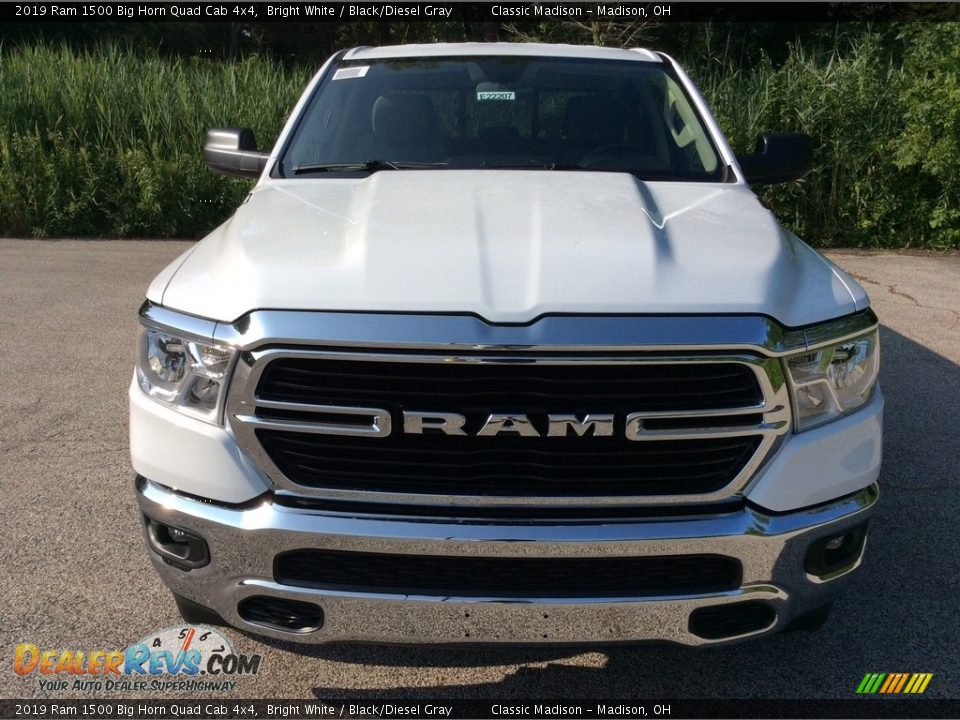 2019 Ram 1500 Big Horn Quad Cab 4x4 Bright White / Black/Diesel Gray Photo #4