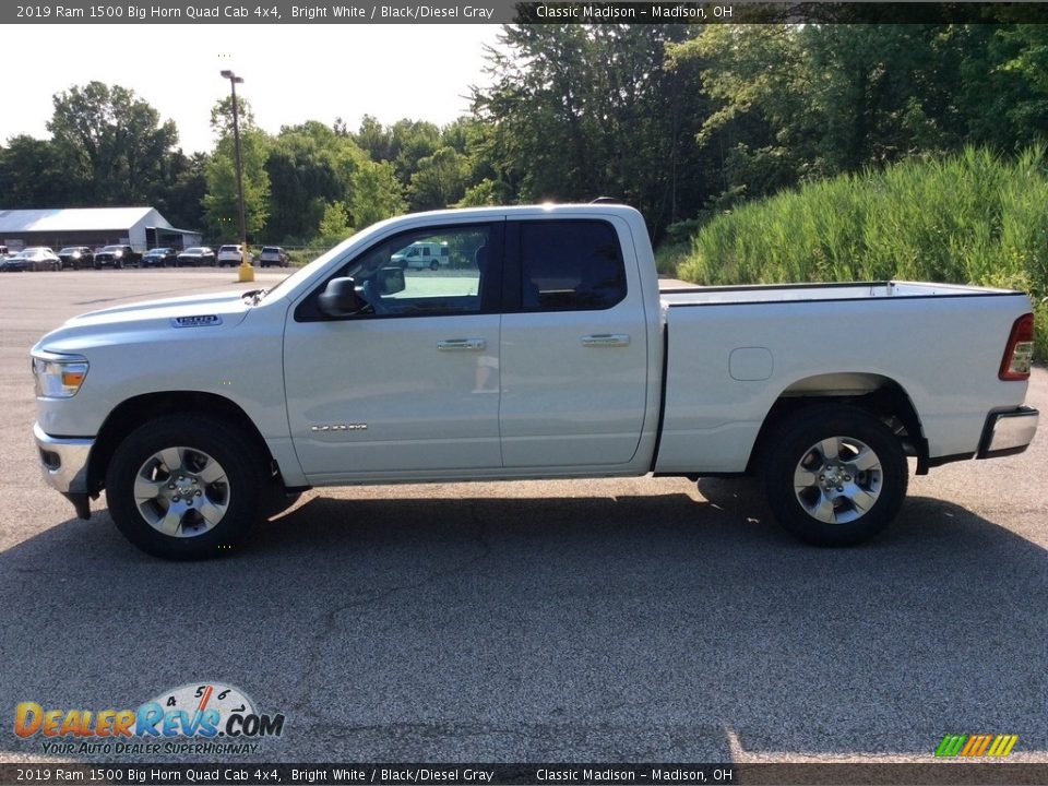 2019 Ram 1500 Big Horn Quad Cab 4x4 Bright White / Black/Diesel Gray Photo #6