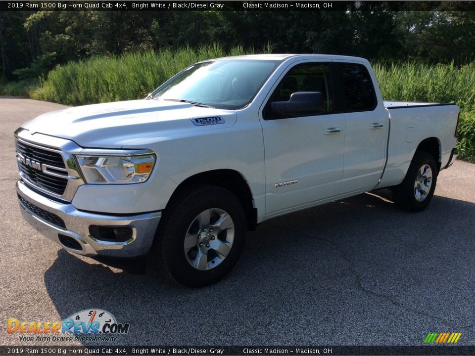 2019 Ram 1500 Big Horn Quad Cab 4x4 Bright White / Black/Diesel Gray Photo #5