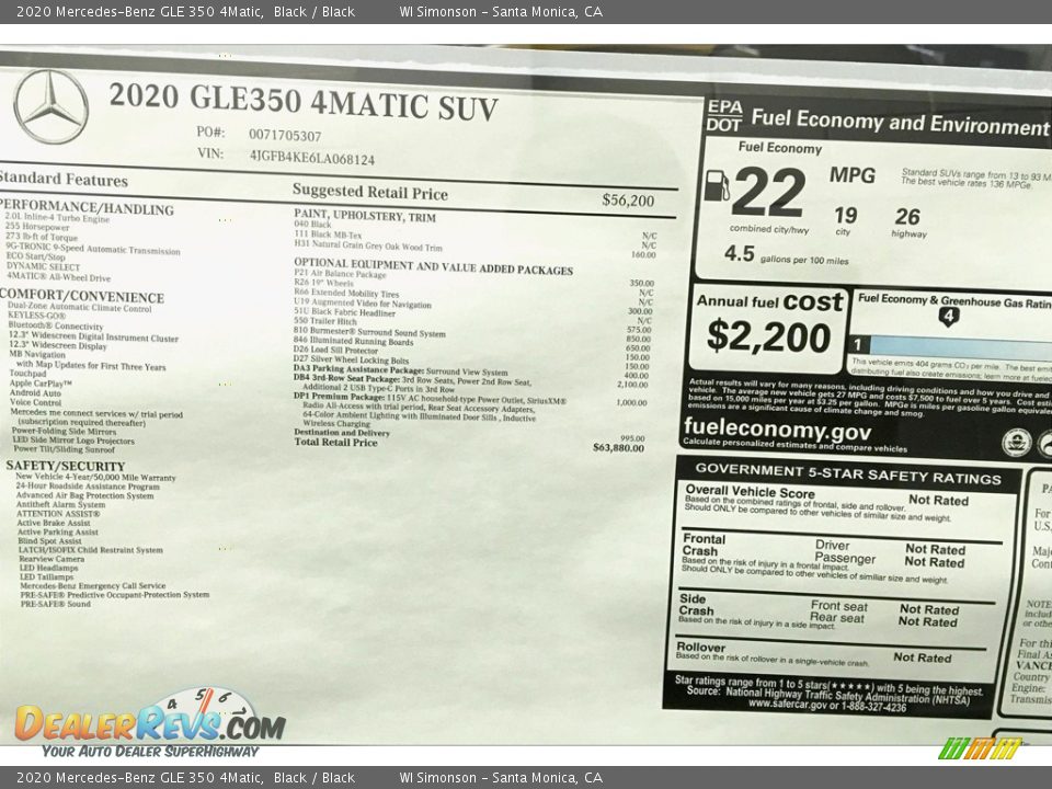 2020 Mercedes-Benz GLE 350 4Matic Black / Black Photo #10