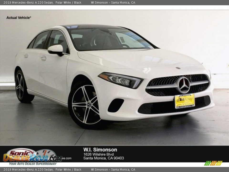 2019 Mercedes-Benz A 220 Sedan Polar White / Black Photo #1