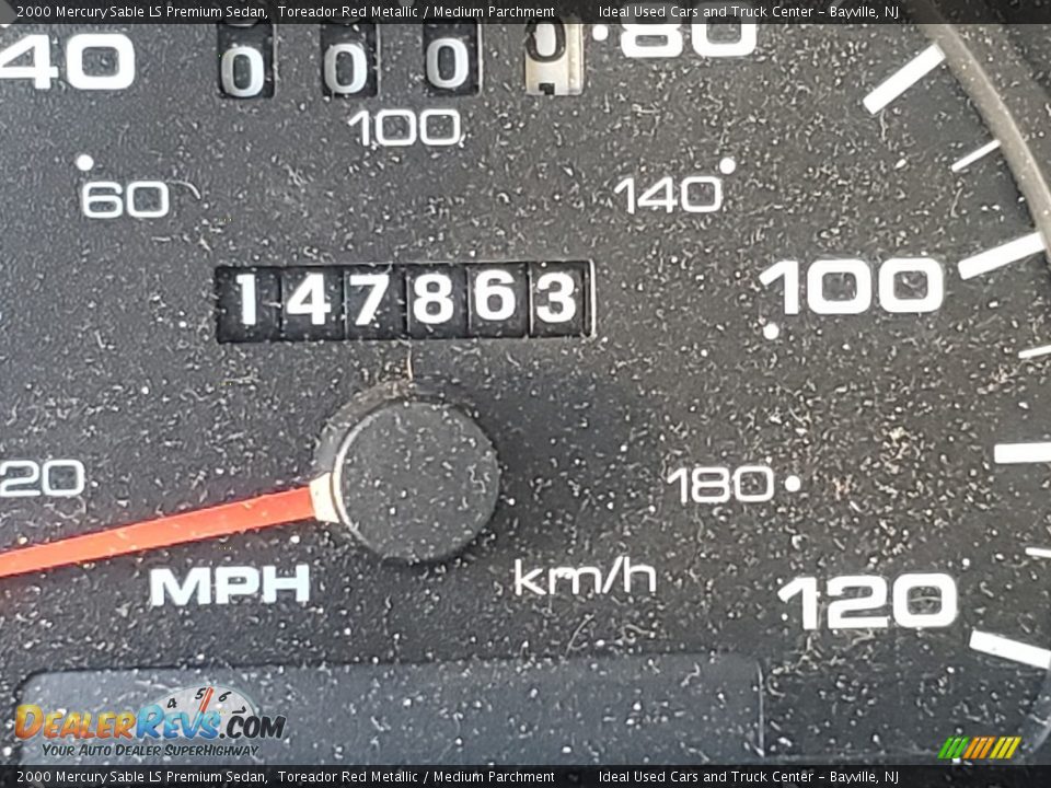 2000 Mercury Sable LS Premium Sedan Toreador Red Metallic / Medium Parchment Photo #4