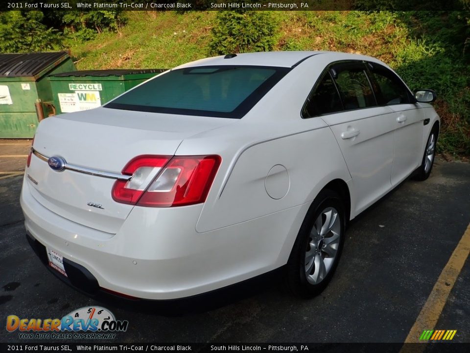 2011 Ford Taurus SEL White Platinum Tri-Coat / Charcoal Black Photo #4