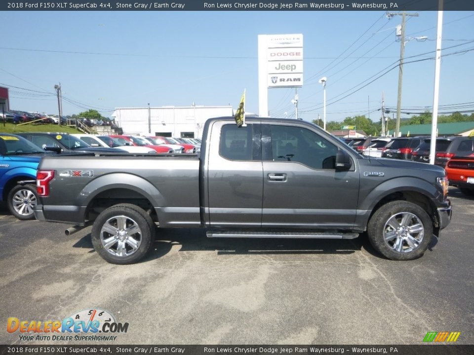2018 Ford F150 XLT SuperCab 4x4 Stone Gray / Earth Gray Photo #6