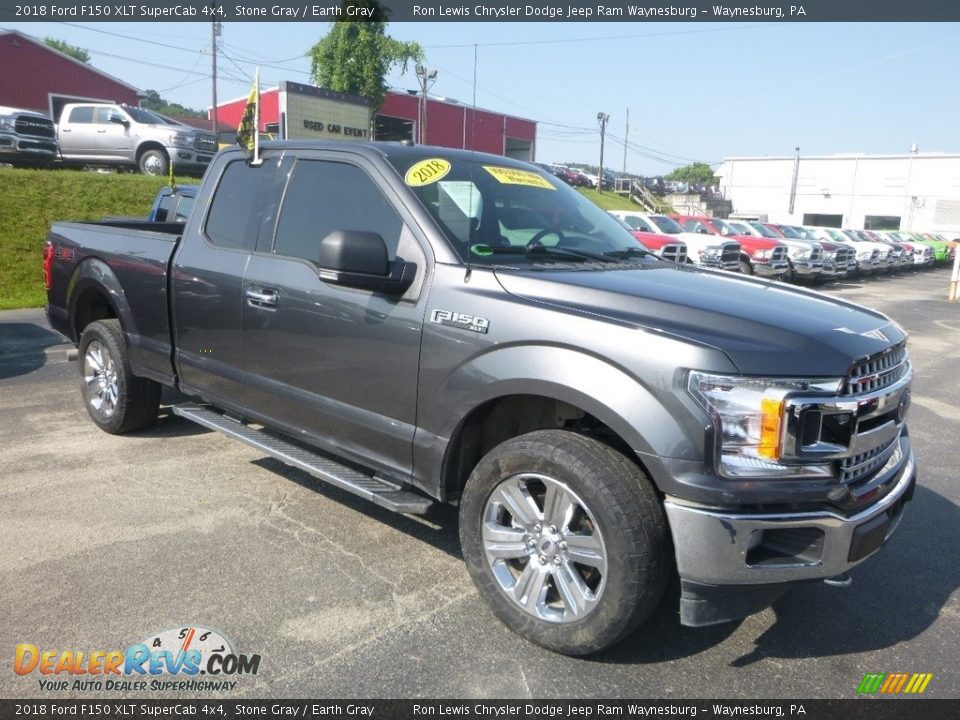 2018 Ford F150 XLT SuperCab 4x4 Stone Gray / Earth Gray Photo #7
