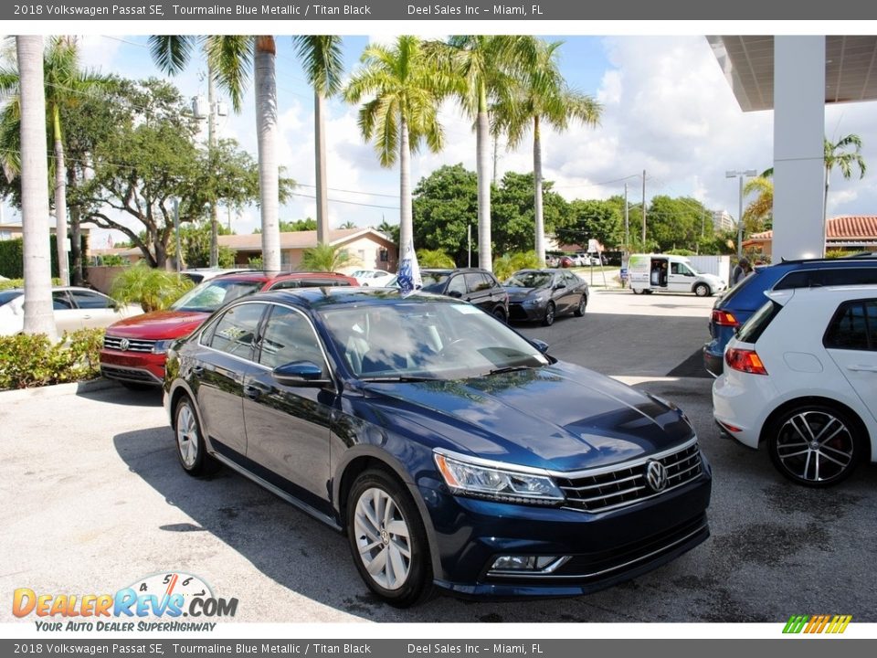 2018 Volkswagen Passat SE Tourmaline Blue Metallic / Titan Black Photo #1