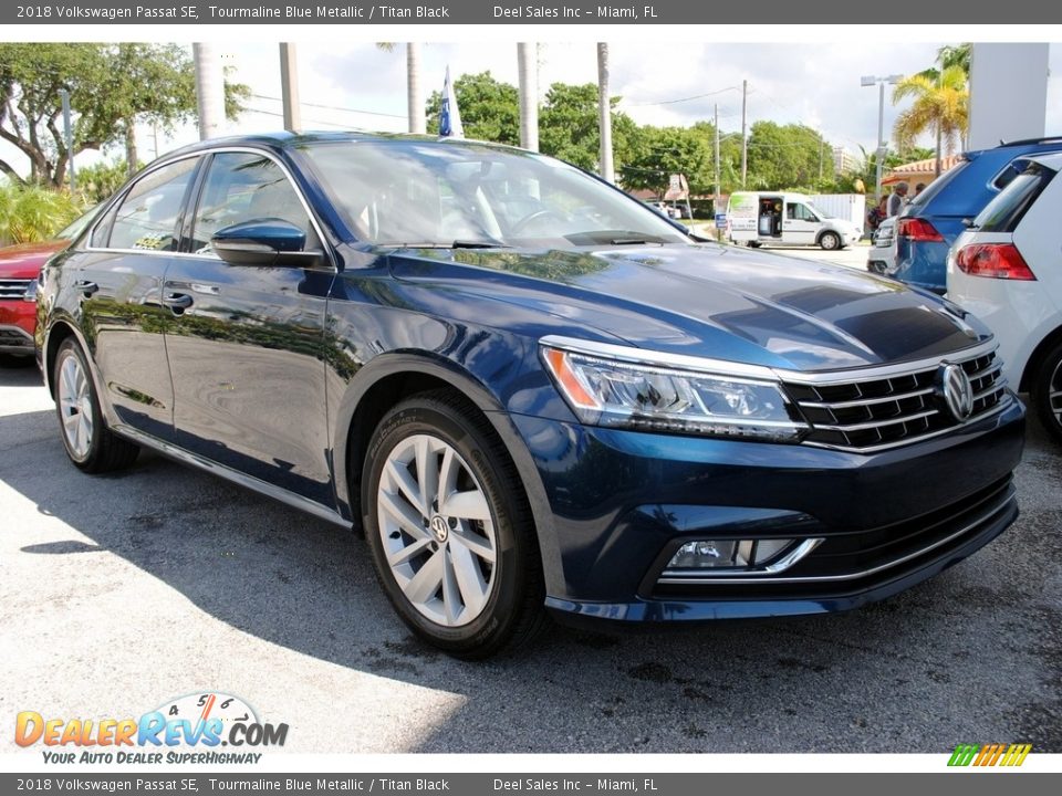 2018 Volkswagen Passat SE Tourmaline Blue Metallic / Titan Black Photo #2