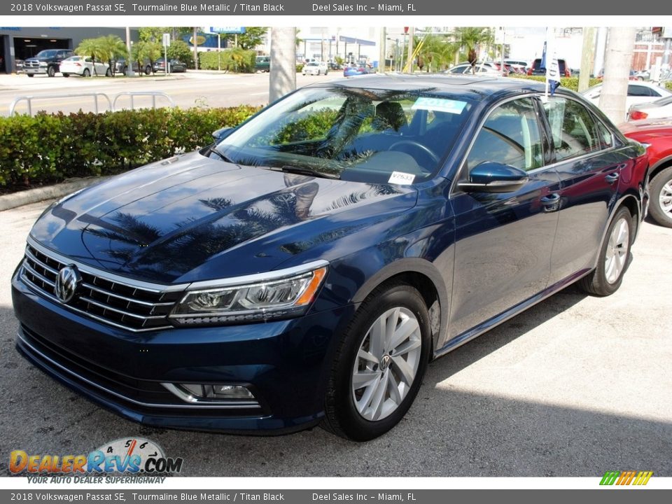 2018 Volkswagen Passat SE Tourmaline Blue Metallic / Titan Black Photo #4