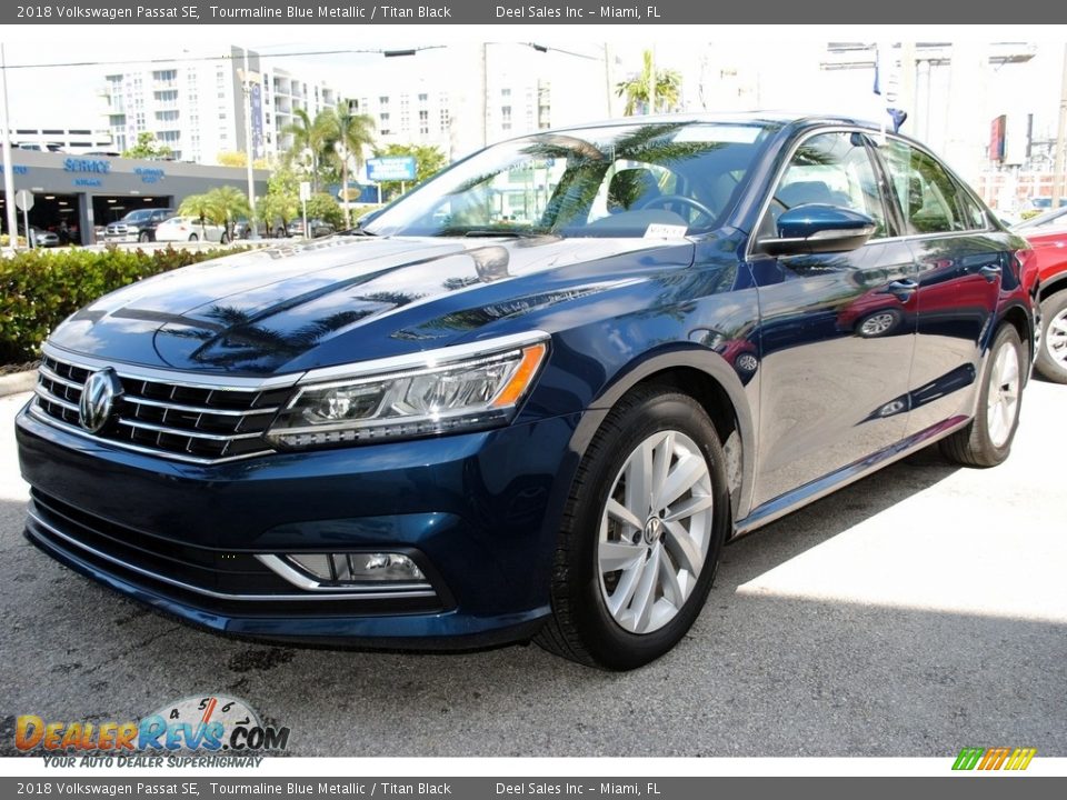 2018 Volkswagen Passat SE Tourmaline Blue Metallic / Titan Black Photo #5