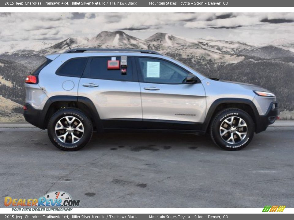 2015 Jeep Cherokee Trailhawk 4x4 Billet Silver Metallic / Trailhawk Black Photo #2