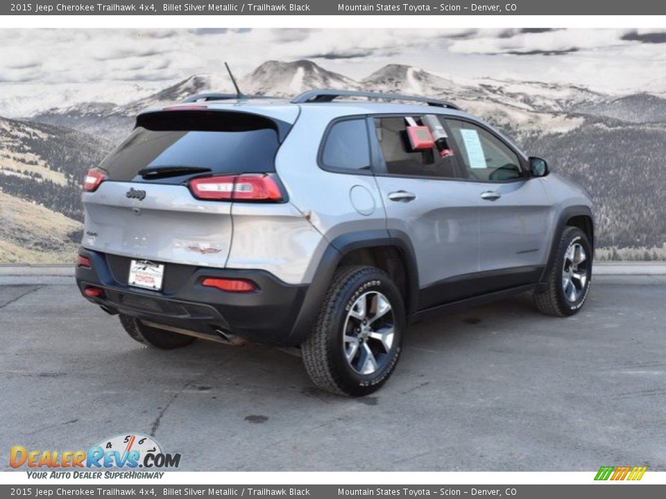 2015 Jeep Cherokee Trailhawk 4x4 Billet Silver Metallic / Trailhawk Black Photo #3