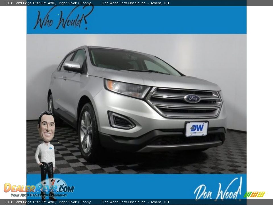 2018 Ford Edge Titanium AWD Ingot Silver / Ebony Photo #1