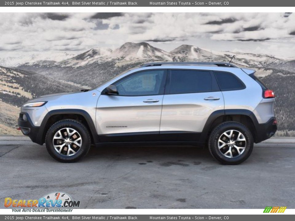 2015 Jeep Cherokee Trailhawk 4x4 Billet Silver Metallic / Trailhawk Black Photo #6