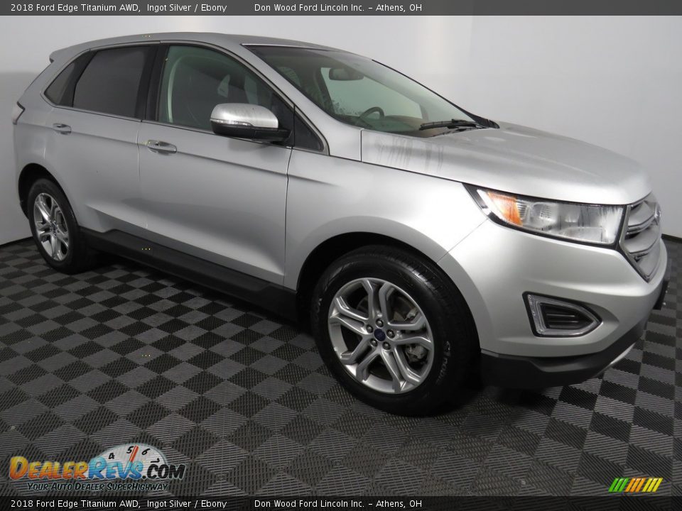 2018 Ford Edge Titanium AWD Ingot Silver / Ebony Photo #2