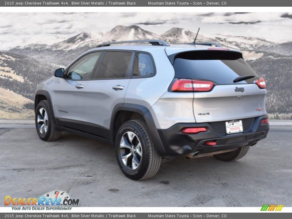 2015 Jeep Cherokee Trailhawk 4x4 Billet Silver Metallic / Trailhawk Black Photo #7