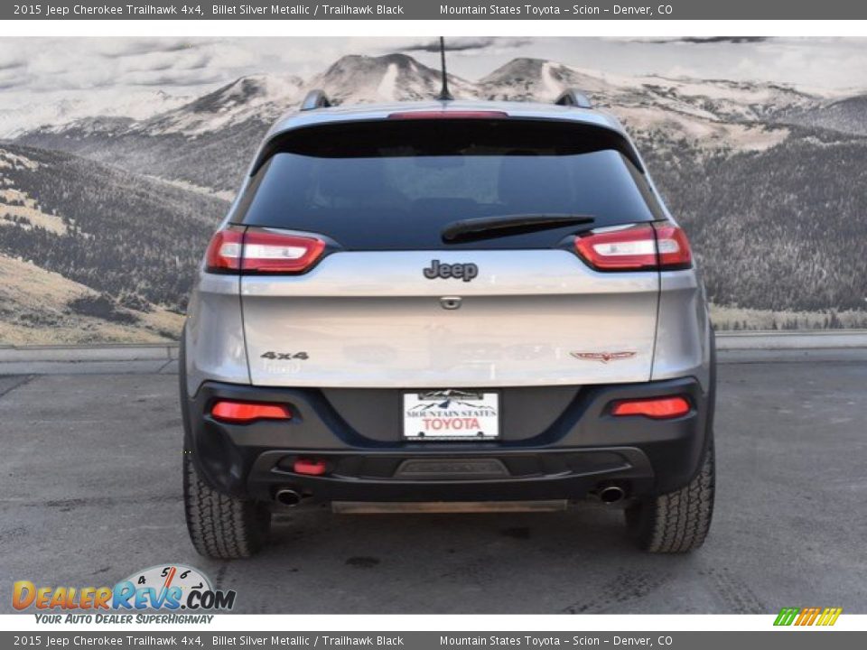 2015 Jeep Cherokee Trailhawk 4x4 Billet Silver Metallic / Trailhawk Black Photo #8