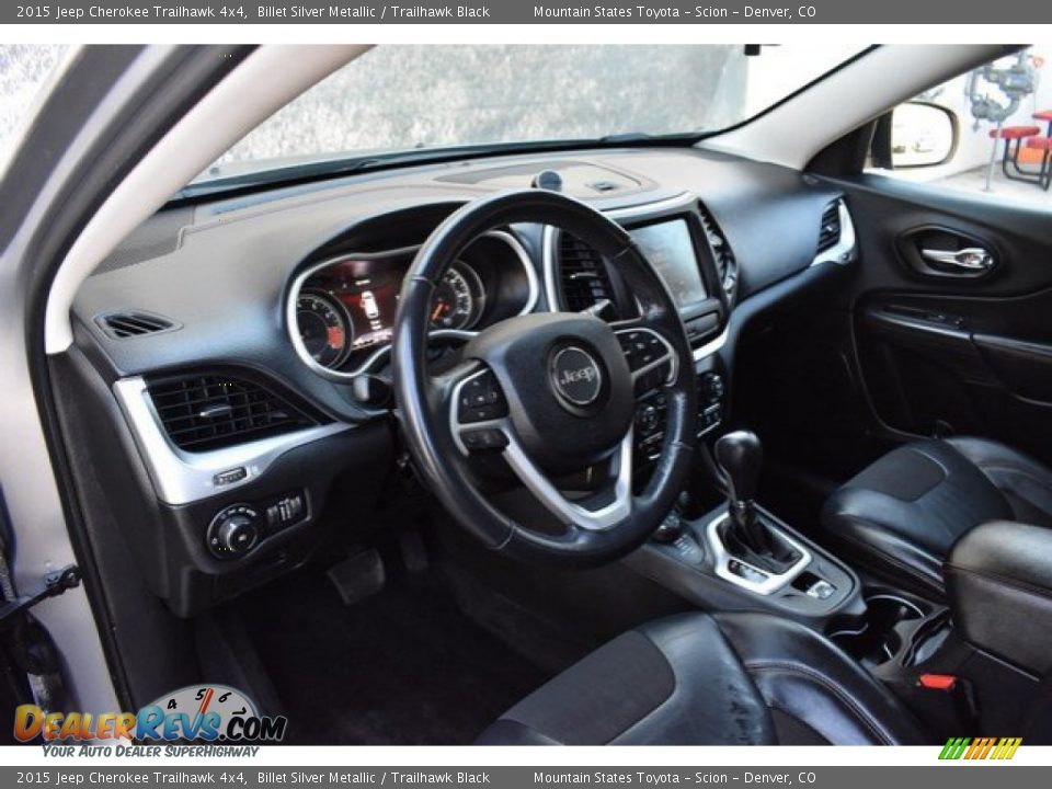 2015 Jeep Cherokee Trailhawk 4x4 Billet Silver Metallic / Trailhawk Black Photo #10