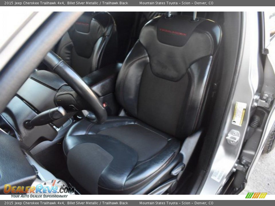 2015 Jeep Cherokee Trailhawk 4x4 Billet Silver Metallic / Trailhawk Black Photo #12