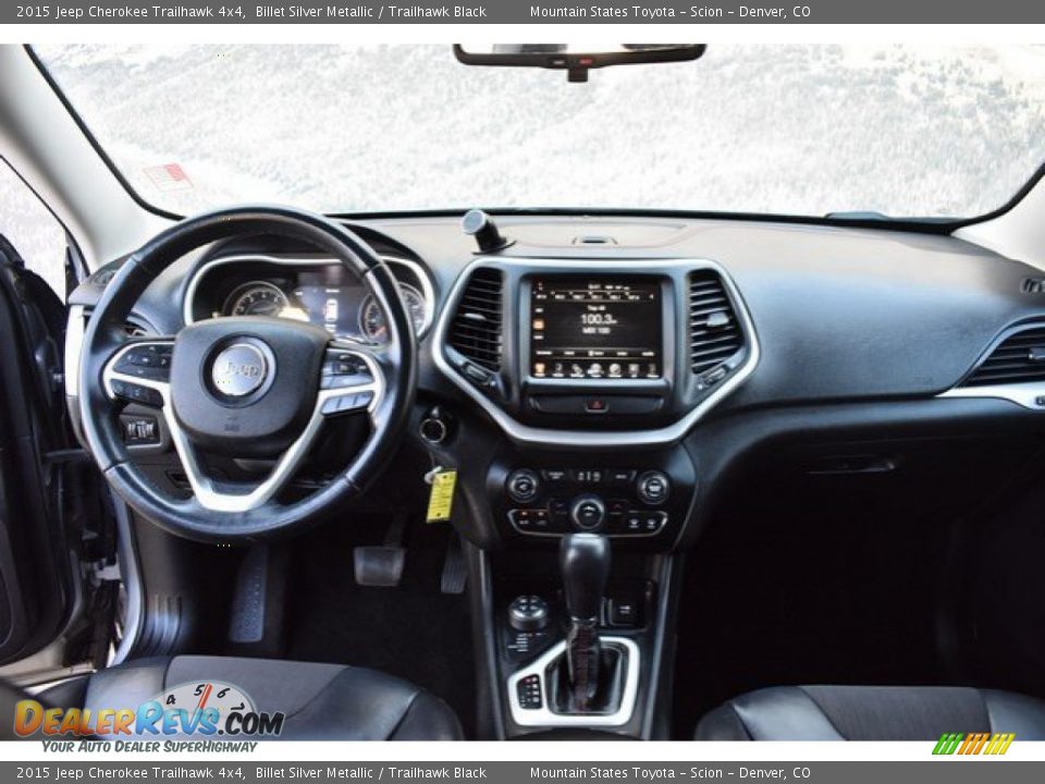 2015 Jeep Cherokee Trailhawk 4x4 Billet Silver Metallic / Trailhawk Black Photo #13
