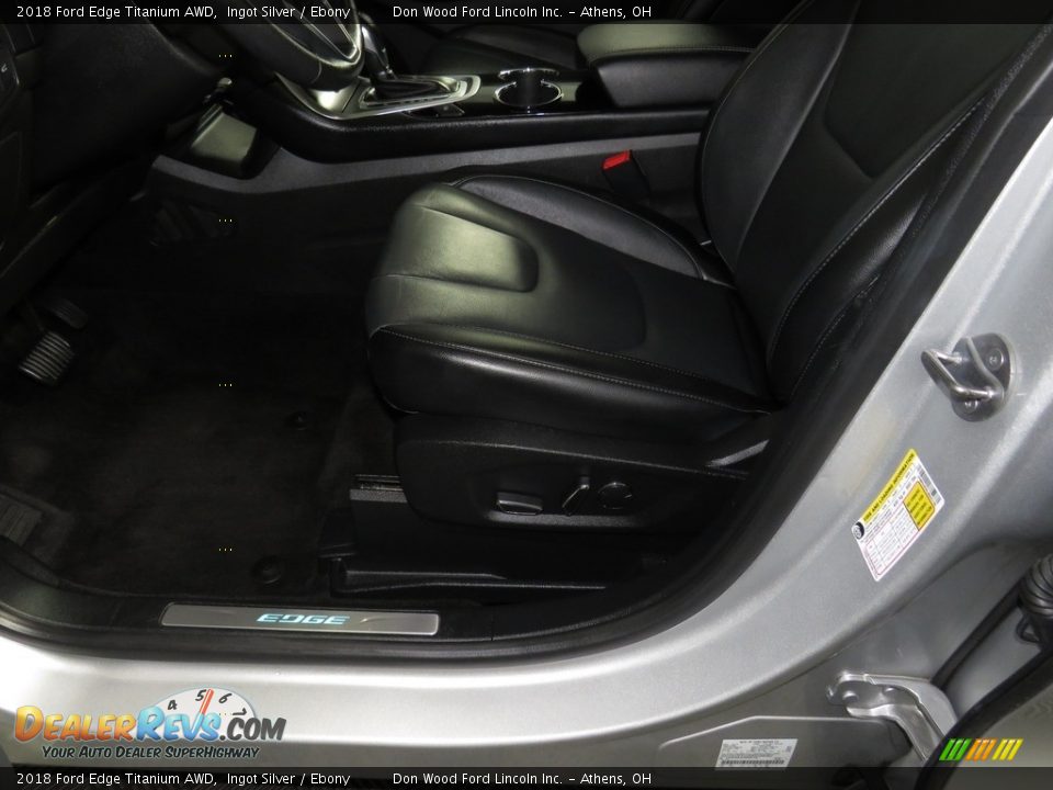 2018 Ford Edge Titanium AWD Ingot Silver / Ebony Photo #18