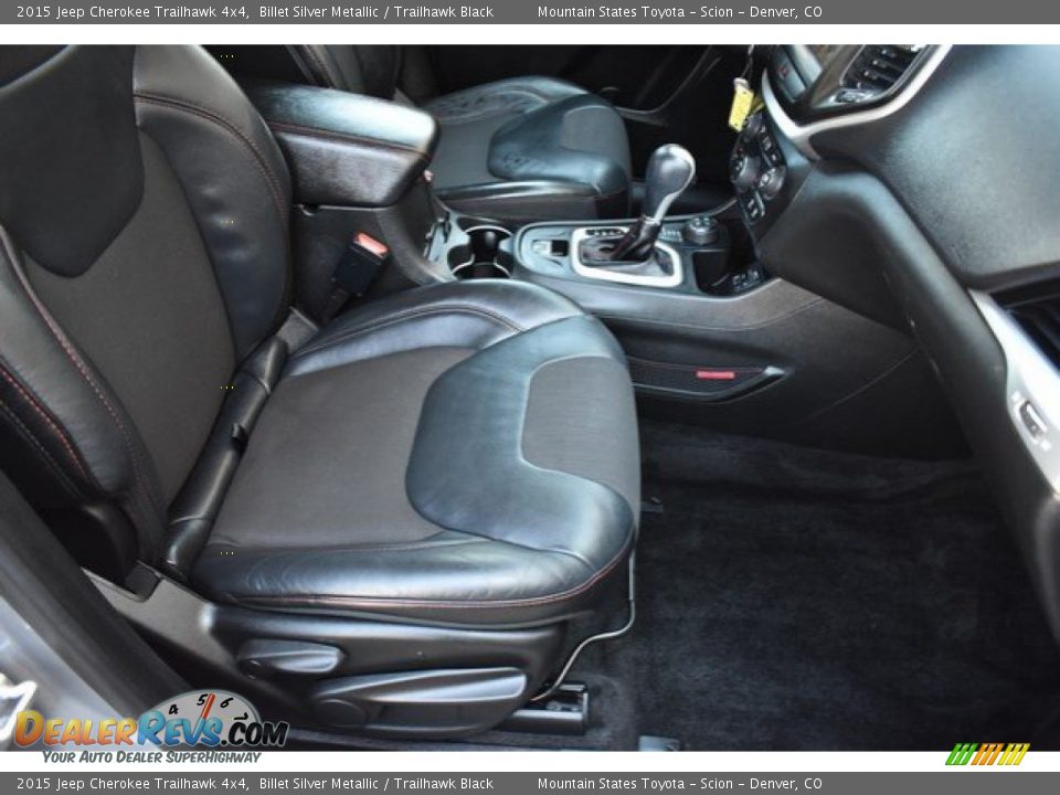 2015 Jeep Cherokee Trailhawk 4x4 Billet Silver Metallic / Trailhawk Black Photo #17