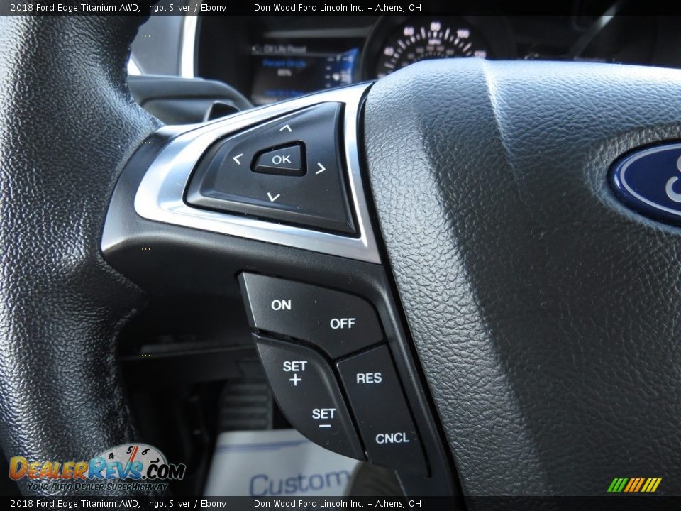 2018 Ford Edge Titanium AWD Ingot Silver / Ebony Photo #33