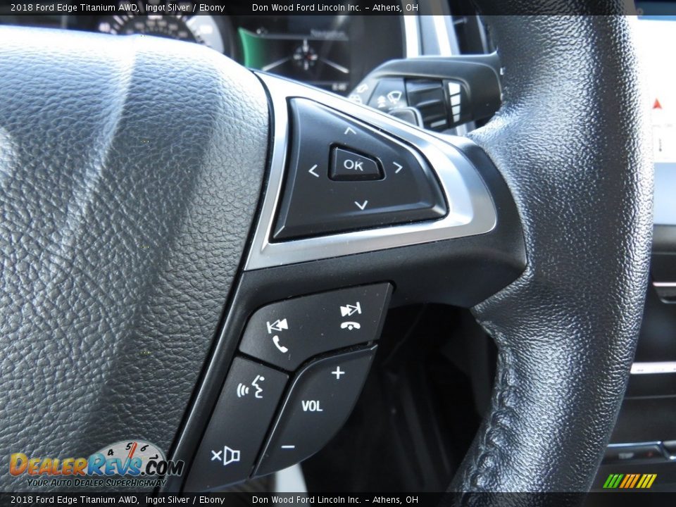 2018 Ford Edge Titanium AWD Ingot Silver / Ebony Photo #34