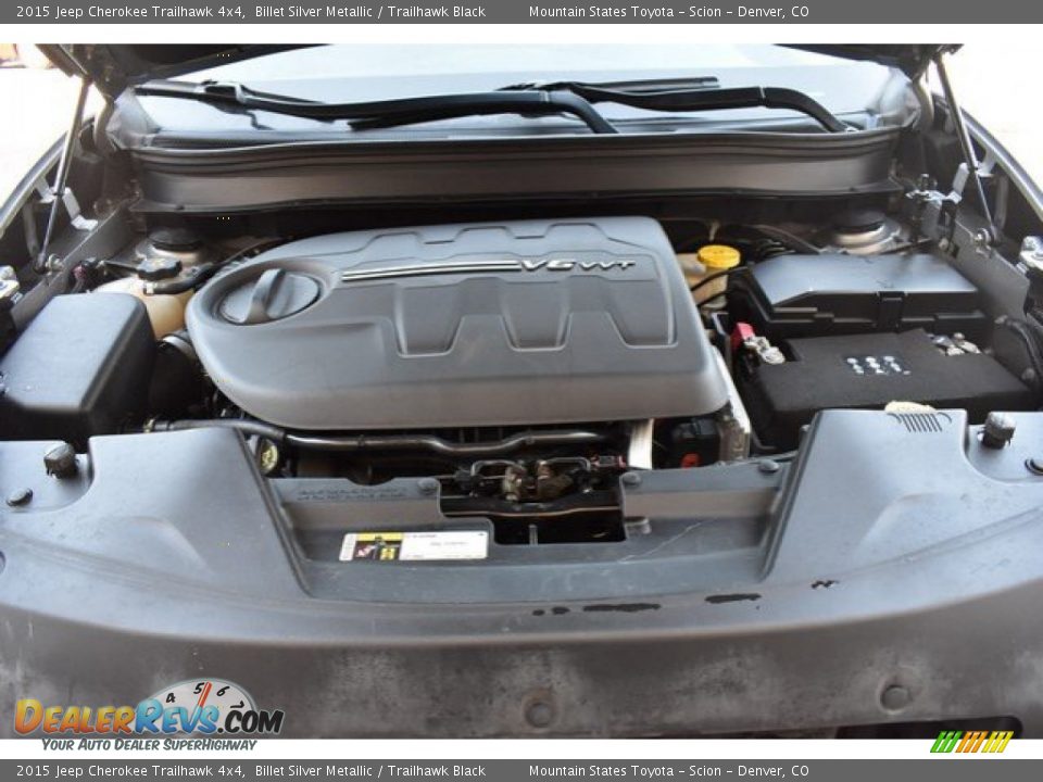 2015 Jeep Cherokee Trailhawk 4x4 Billet Silver Metallic / Trailhawk Black Photo #27