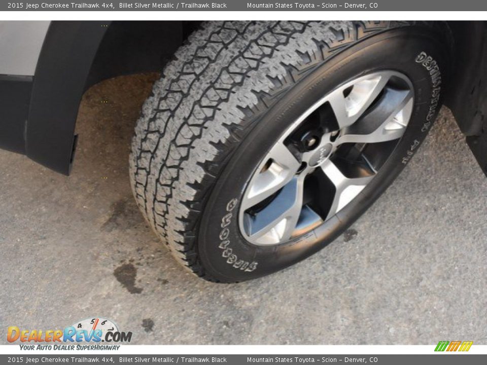 2015 Jeep Cherokee Trailhawk 4x4 Billet Silver Metallic / Trailhawk Black Photo #28