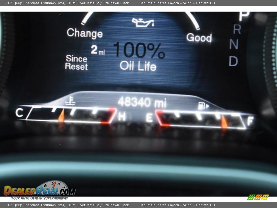 2015 Jeep Cherokee Trailhawk 4x4 Billet Silver Metallic / Trailhawk Black Photo #29