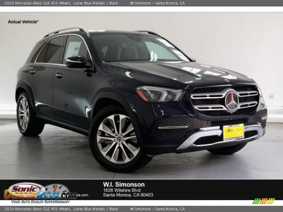 2020 Mercedes-Benz GLE 450 4Matic Lunar Blue Metallic / Black Photo #1