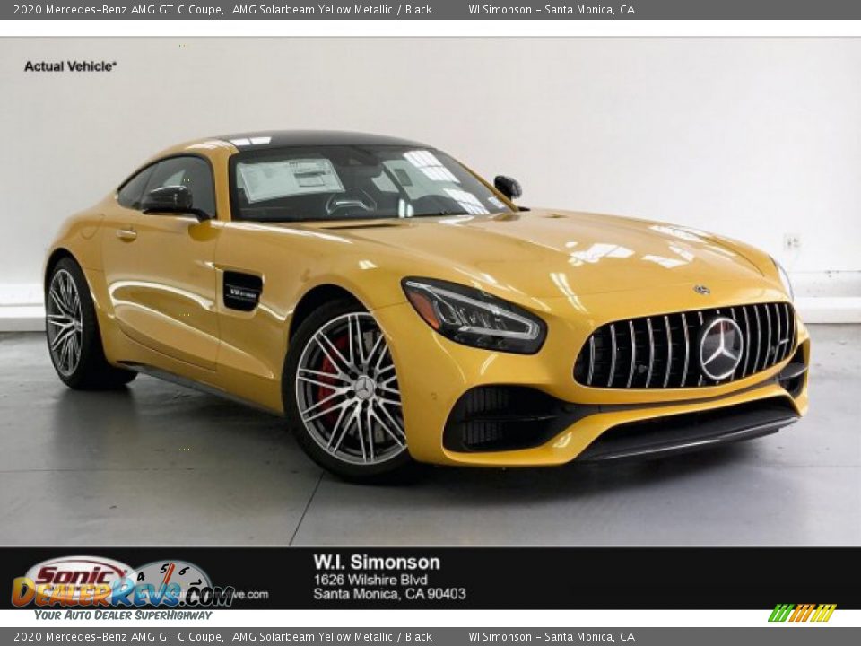 2020 Mercedes-Benz AMG GT C Coupe AMG Solarbeam Yellow Metallic / Black Photo #1