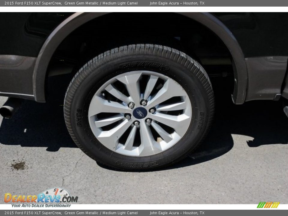 2015 Ford F150 XLT SuperCrew Green Gem Metallic / Medium Light Camel Photo #11