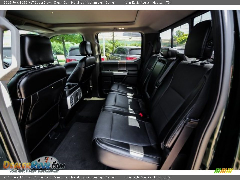 2015 Ford F150 XLT SuperCrew Green Gem Metallic / Medium Light Camel Photo #22