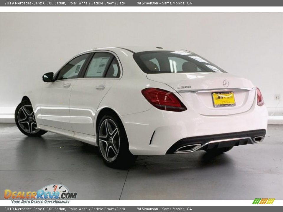 2019 Mercedes-Benz C 300 Sedan Polar White / Saddle Brown/Black Photo #2