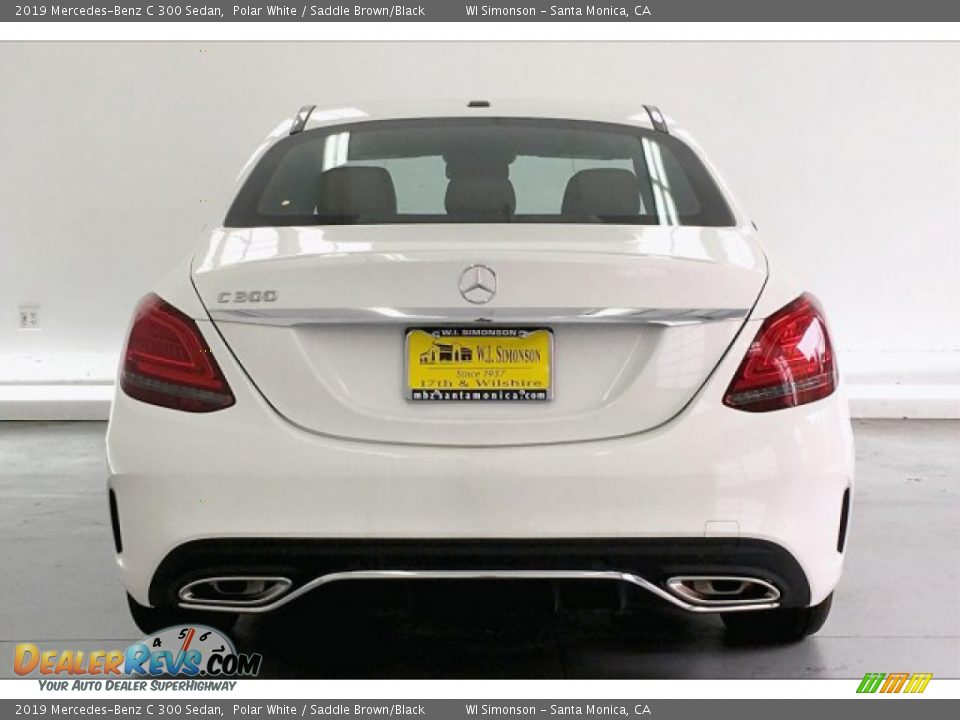 2019 Mercedes-Benz C 300 Sedan Polar White / Saddle Brown/Black Photo #3