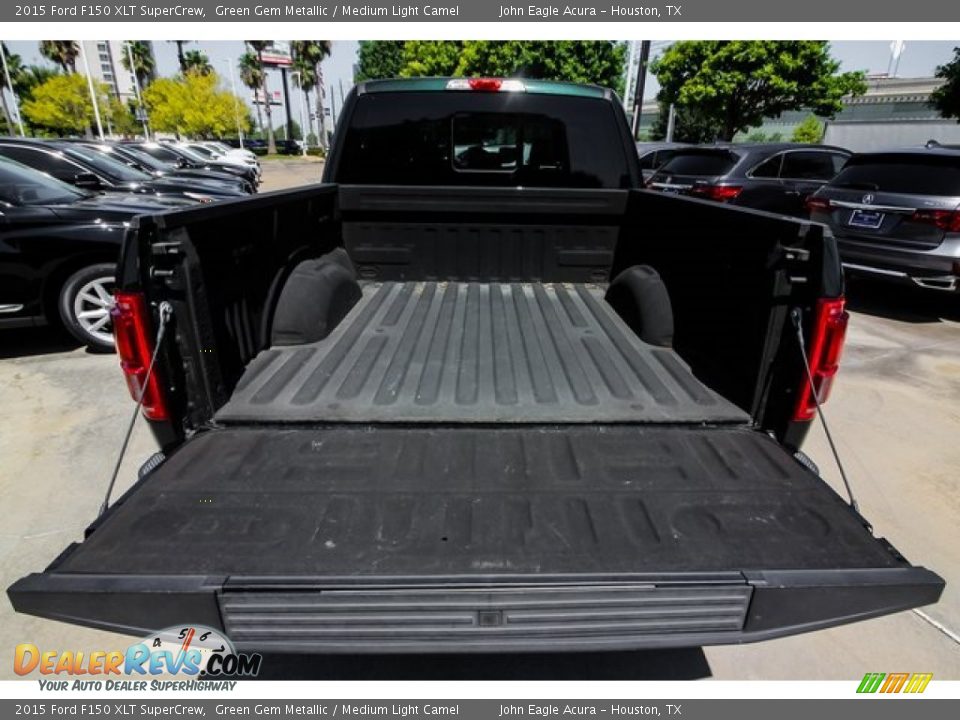 2015 Ford F150 XLT SuperCrew Green Gem Metallic / Medium Light Camel Photo #23