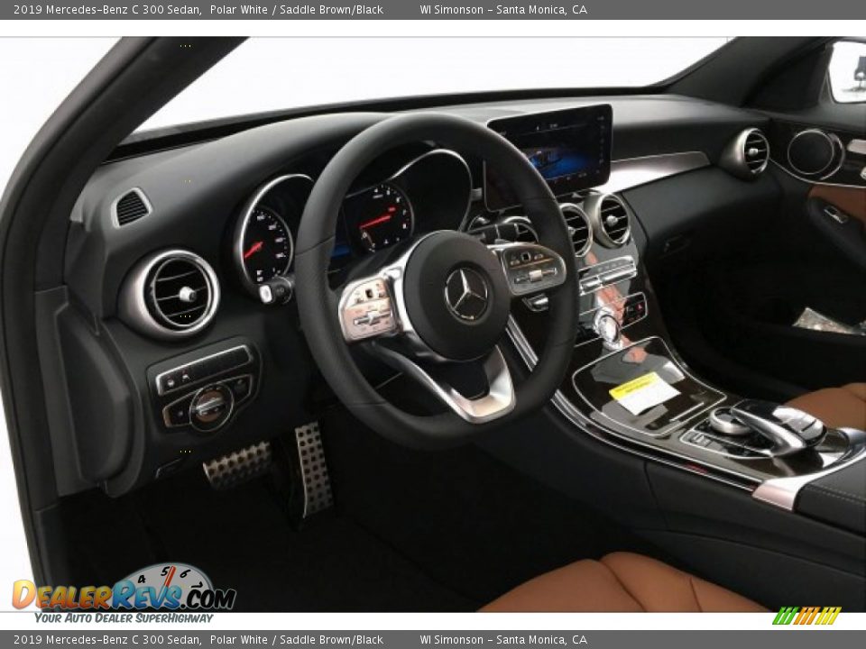 2019 Mercedes-Benz C 300 Sedan Polar White / Saddle Brown/Black Photo #4