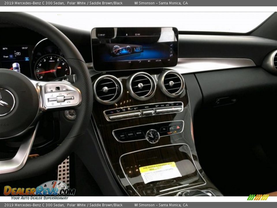 2019 Mercedes-Benz C 300 Sedan Polar White / Saddle Brown/Black Photo #6