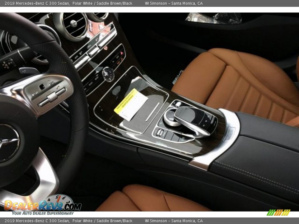 2019 Mercedes-Benz C 300 Sedan Polar White / Saddle Brown/Black Photo #7