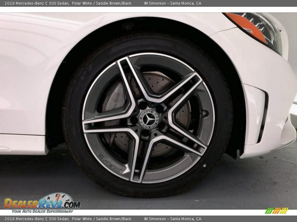2019 Mercedes-Benz C 300 Sedan Polar White / Saddle Brown/Black Photo #9