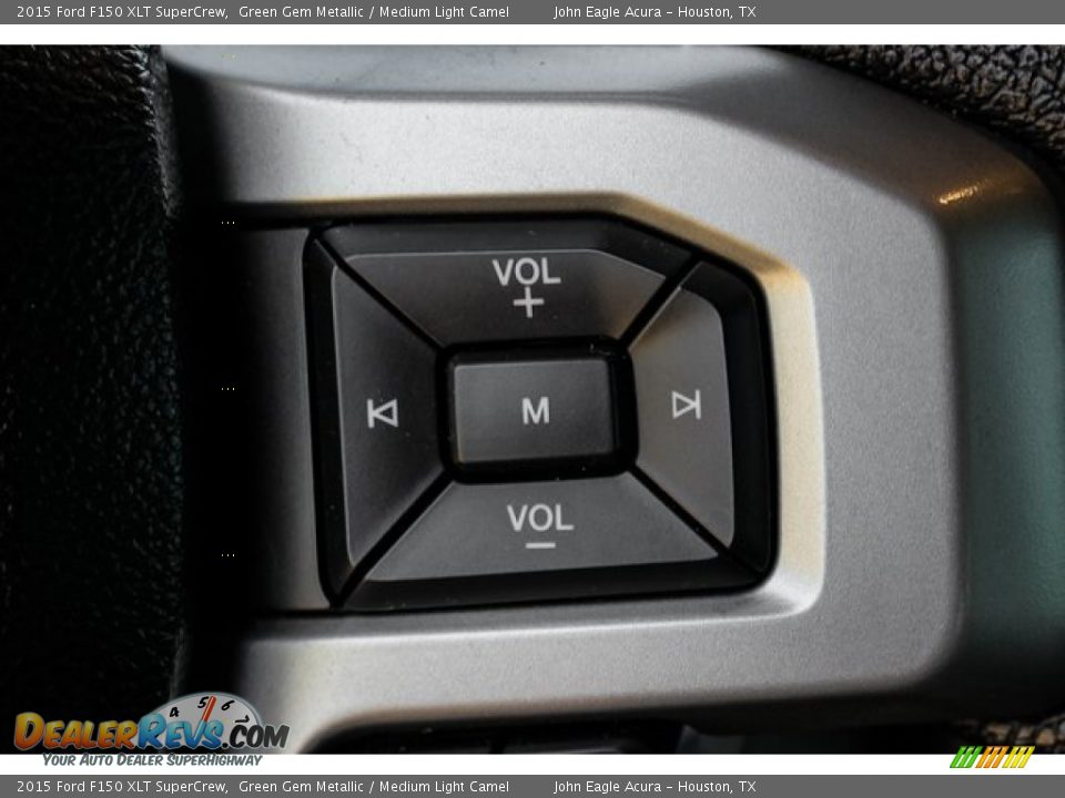 2015 Ford F150 XLT SuperCrew Green Gem Metallic / Medium Light Camel Photo #36