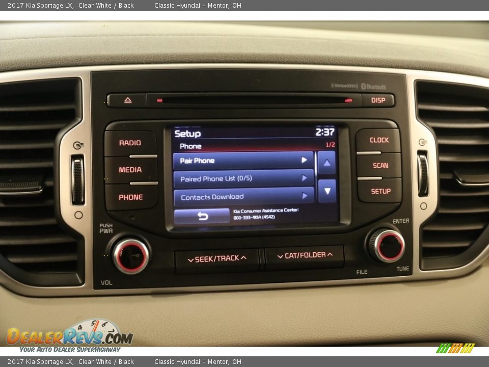 2017 Kia Sportage LX Clear White / Black Photo #12